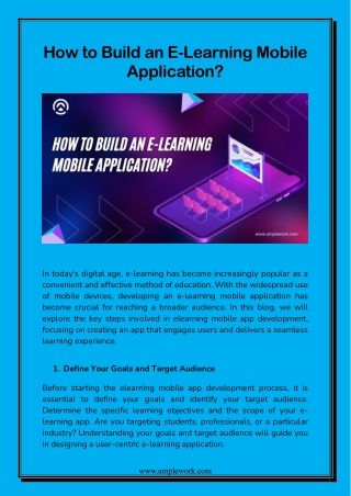 How to Build an E-Learning Mobile Application?