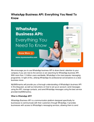 WhatsApp Business API Everything You Need To Know