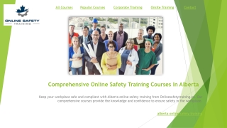 Comprehensive Online Safety Training Courses In Alberta