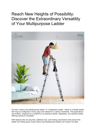 How to Use Your Multipurpose Ladder for More Than Just Climbing