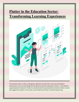 Flutter in the Education Sector-Transforming Learning Experiences