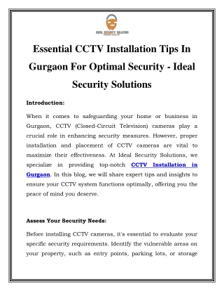 CCTV Installation in Gurgaon Call- 8467096239