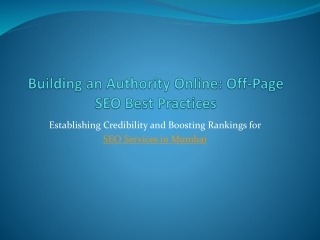 Building an Authority Online