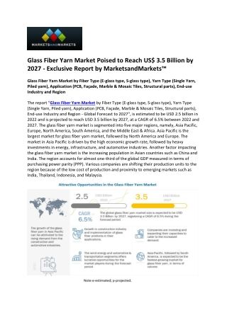 The Role of Glass Fiber Yarn in Strengthening Composite Materials