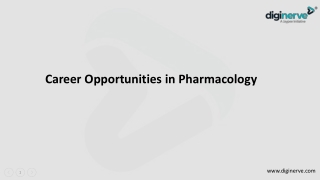 Career Opportunities in Pharmacology