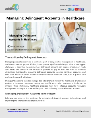 Managing Delinquent Accounts in Healthcare