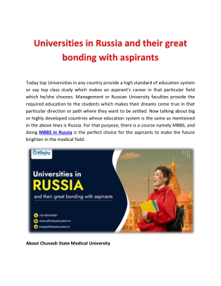 Universities in Russia and their great bonding with aspirants