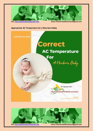 Appropriate AC Temperature for a New born Baby
