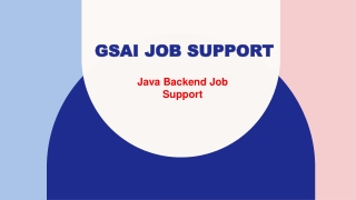 Top most best Java Backend job support from India with technical support