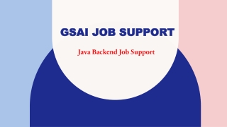 Best quality Java Backend job support and online support from India