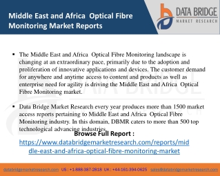 Middle East and Africa Optical Fiber Monitoring Market – Industry Trends and Forecast to 2028