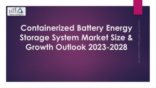 Containerized Battery Energy Storage System Market Forecast: What You Need To Kn