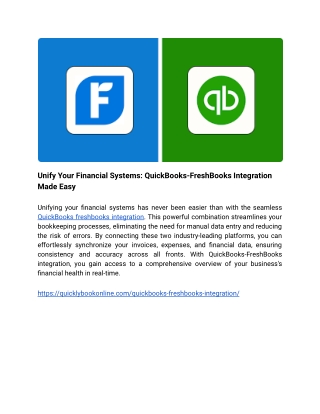 Unify Your Financial Systems_ QuickBooks-FreshBooks Integration Made Easy