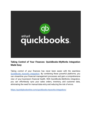 Taking Control of Your Finances_ QuickBooks-MyWorks Integration Made Easy