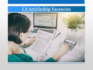 CA Articleship Vacancies in India