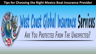 Tips for Choosing the Right Mexico Boat Insurance Provider