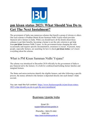 Pm kisan status 2023- What Should You Do to Get The Next Instalment