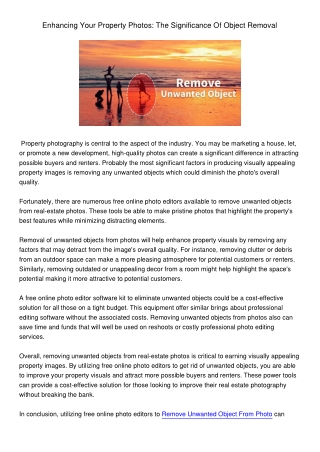 EnhancingYourPropertyPhotosTheSignificanceOfObjectRemoval