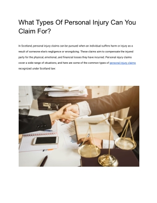 What Types Of Personal Injury Can You Claim For?
