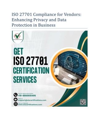 ISO 27701 Compliance for Vendors: Enhancing Privacy and Data Protection