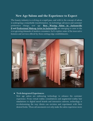 New Age Salons and the Experience to Expect