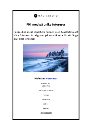 Följ med på unika fotoresor