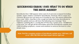 A Complete Guide About QuickBooks Error 1328