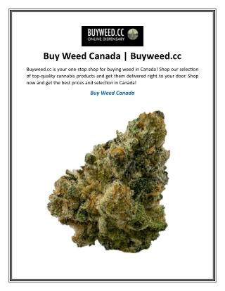 Buy Weed Canada  Buyweed.cc