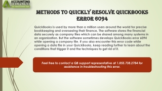 A proper guide to troubleshoot QuickBooks error 6094