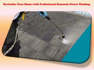 Revitalize Your Home with Professional Domestic Power Washing