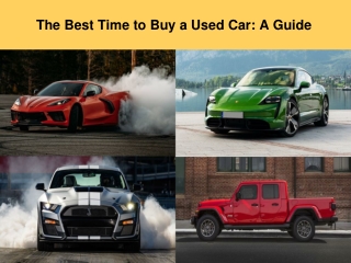 The Best Time to Buy a Used Car A Guide