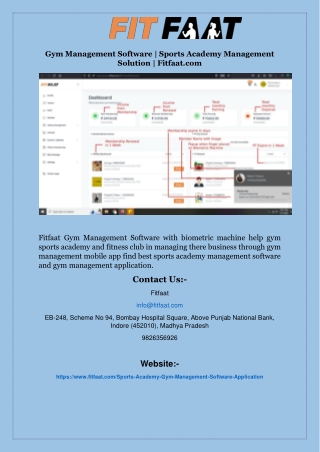 Gym Management Software | Sports Academy Management Solution | Fitfaat.com