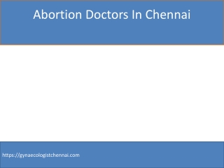 abortion doctors in Chennai