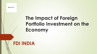 The Impact of Foreign Portfolio Investment on the Economy