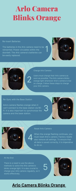 Troubleshoot Arlo Camera Blinks Orange