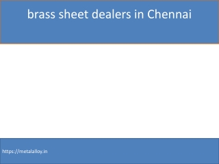 brass sheet dealers in Chennai