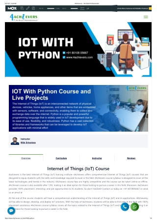 Best IOT with python Course