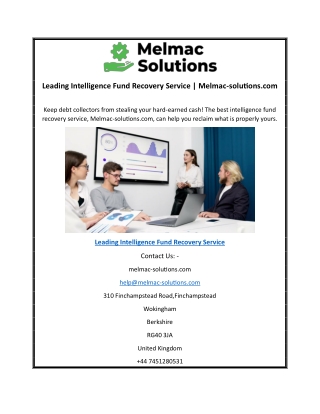 Leading Intelligence Fund Recovery Service | Melmac-solutions.com