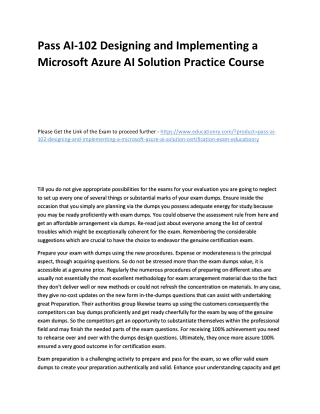 AI-102 Designing and Implementing a Microsoft Azure AI Solution