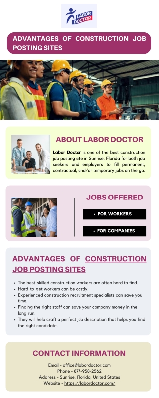 Advantages of Construction Job Posting Sites