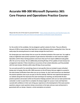 MB-300 Microsoft Dynamics 365: Core Finance and Operations