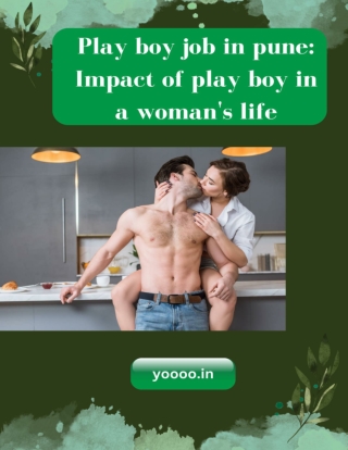 Play boy job in pune Impact of play boy in a woman's life