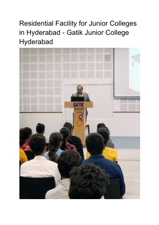 Residential Facility for Junior Colleges in Hyderabad - Gatik Junior College Hyderabad (1)