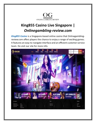 King855 Casino Live Singapore  Onlinegambling-review.com