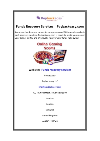 Funds Recovery Services Paybackeasy.com