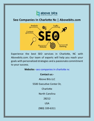 Seo Companies In Charlotte Nc  Abovebits