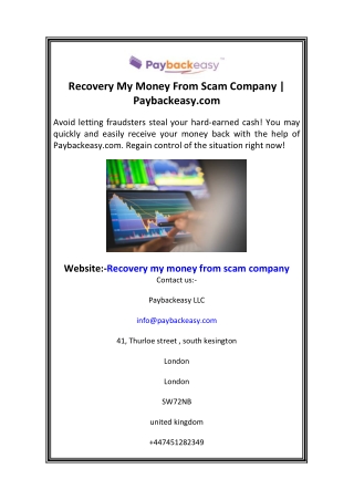 Recovery My Money From Scam Company Paybackeasy.com