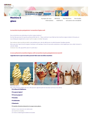 Guide la machine à glace italienne tous ce que vous pourrez faire avec