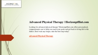 Advanced Physical Therapy  Horizonptflint 01