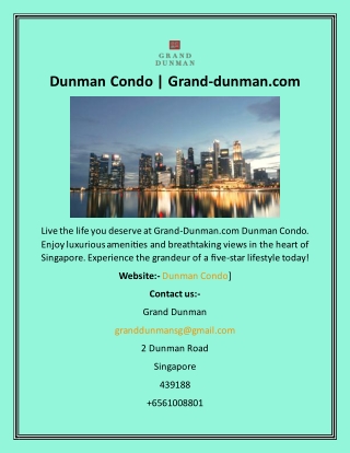 Dunman Condo  Grand-dunman